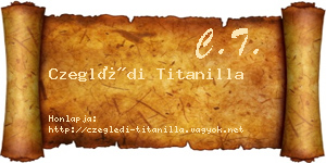 Czeglédi Titanilla névjegykártya